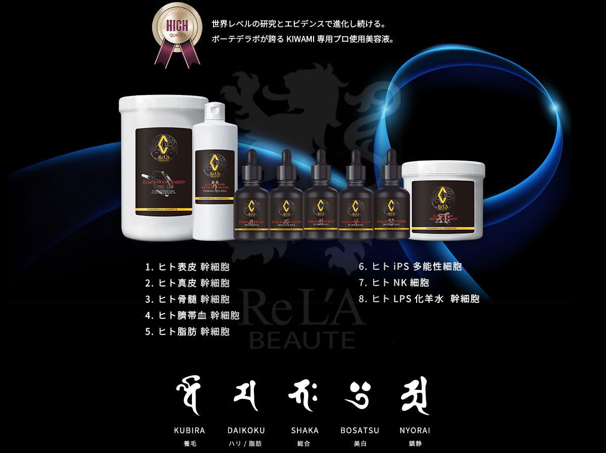 世界レベルの研究とエビデンスで進化し続ける。ボーテデラボが誇るKIWAMI専用プロ使用美容液。