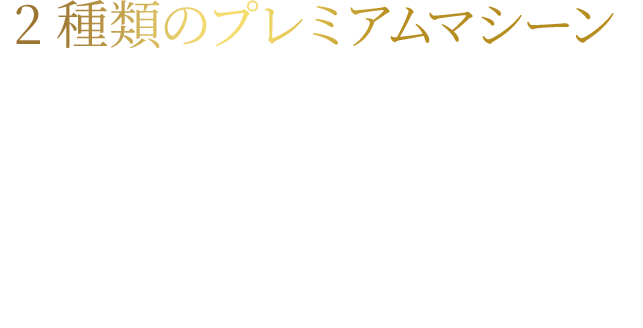 2種類のプレミアムマシーン KIWAMI（進化型複合美容機器／最先端IPL）